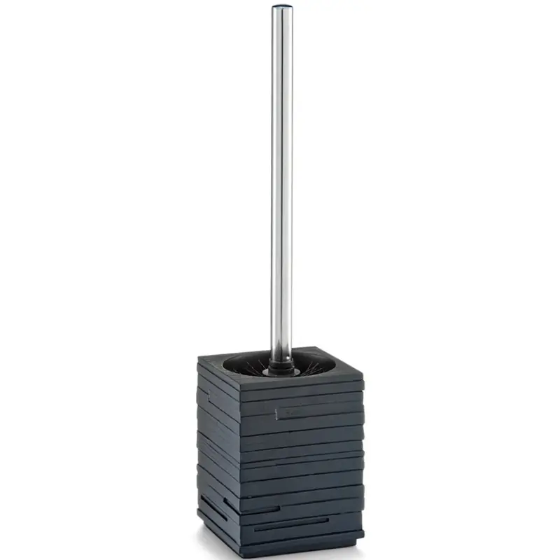 1x Wc-borstels met zwarte houder van polyresin 38,5 cm - Toiletborstels Beperkte Voorraad