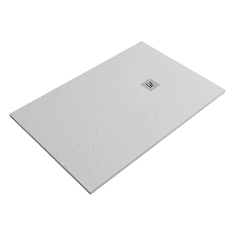 Composiet douchebak Slim Eco 90x100 cm leisteen lichtgrijs Geld-Terug-Garantie