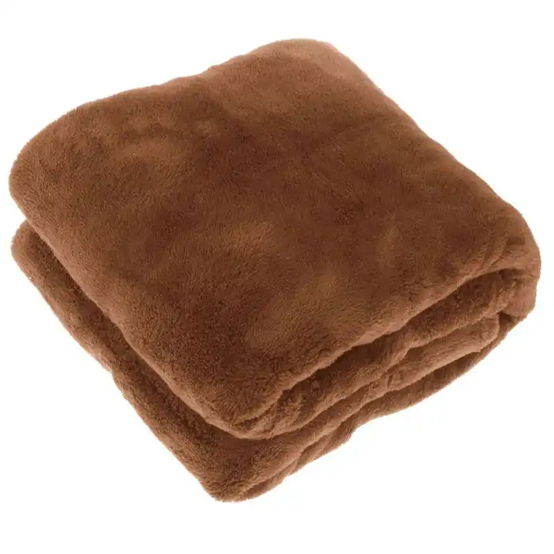 Plaid justin l200 b150 cm leerbruin Luxe