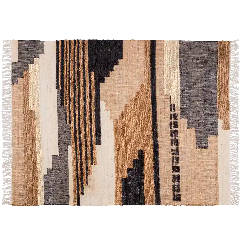 Garantie Inbegrepen WOOOD Liberal Vloerkleed - Jute/Katoen - Melange - 1x170x240