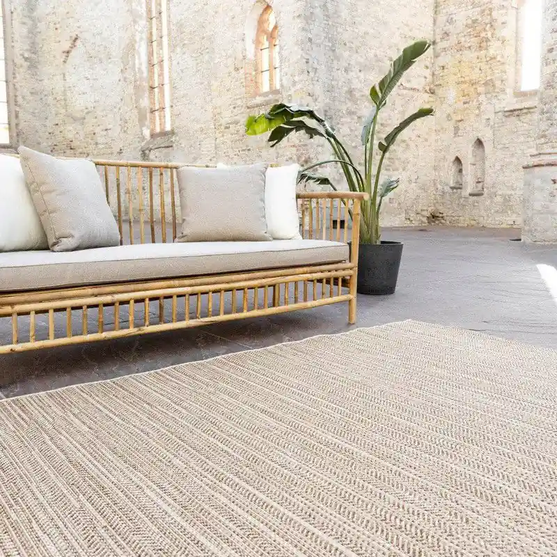 Korting Buitenkleed Jute Outdoor beige/bruin - Polypropyleen - 200 x 290 cm - (L)