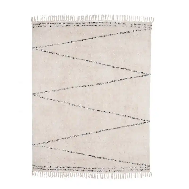Vloerkleed Beige Katoen Polyester - 200x300cm - Puerto Finale Uitverkoop