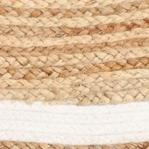 Authentiek Vloerkleed Rond - Naturel/Wit - Ø200cm - Vloerkleed Jaipur