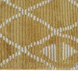 Alleen Vandaag Vloerkleed Geruit Mosterd 200x300cm - Polyester - Kleed Florence
