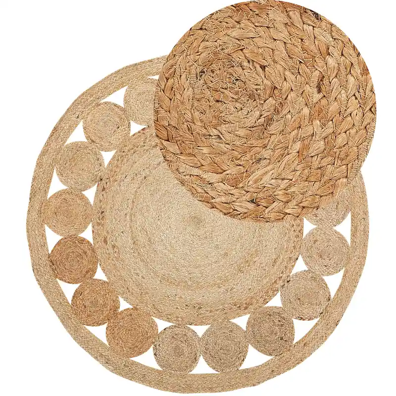 AHLAT - Laagpolig vloerkleed - Beige - 160 x 230 cm - Jute Beste Prijs
