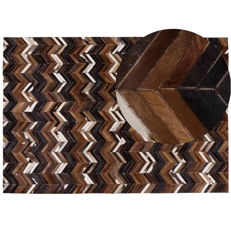 Weekendaanbieding BALAT - Vloerkleed - Lichtbeige - 160 x 230 cm - Koeienhuid leer