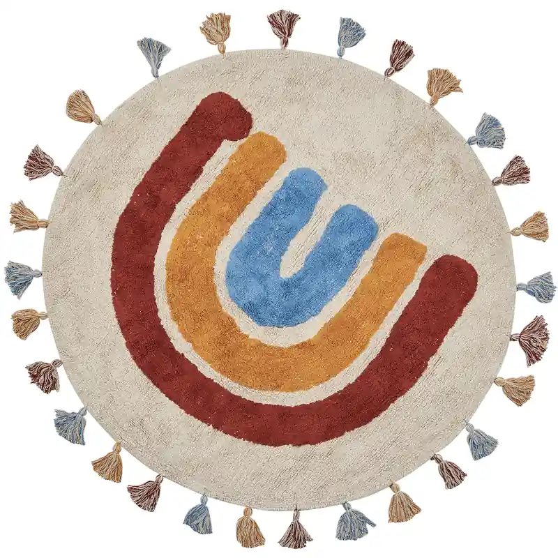 YAGCI - Laagpolig vloerkleed - Lichtbeige - 120 cm - Katoen Finale Uitverkoop