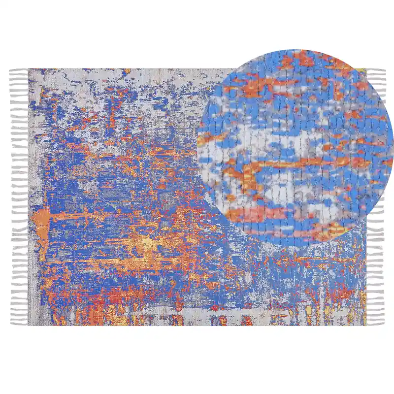 Wereldwijde Verzending ACARLAR - Laagpolig vloerkleed - Multicolor - 140 x 200 cm - Polyester