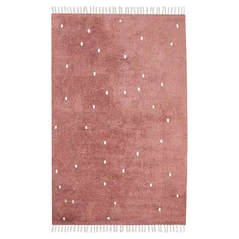 Aanbieding ASTAF - Vloerkleed - Lichtrood - 140 x 200 cm - Katoen