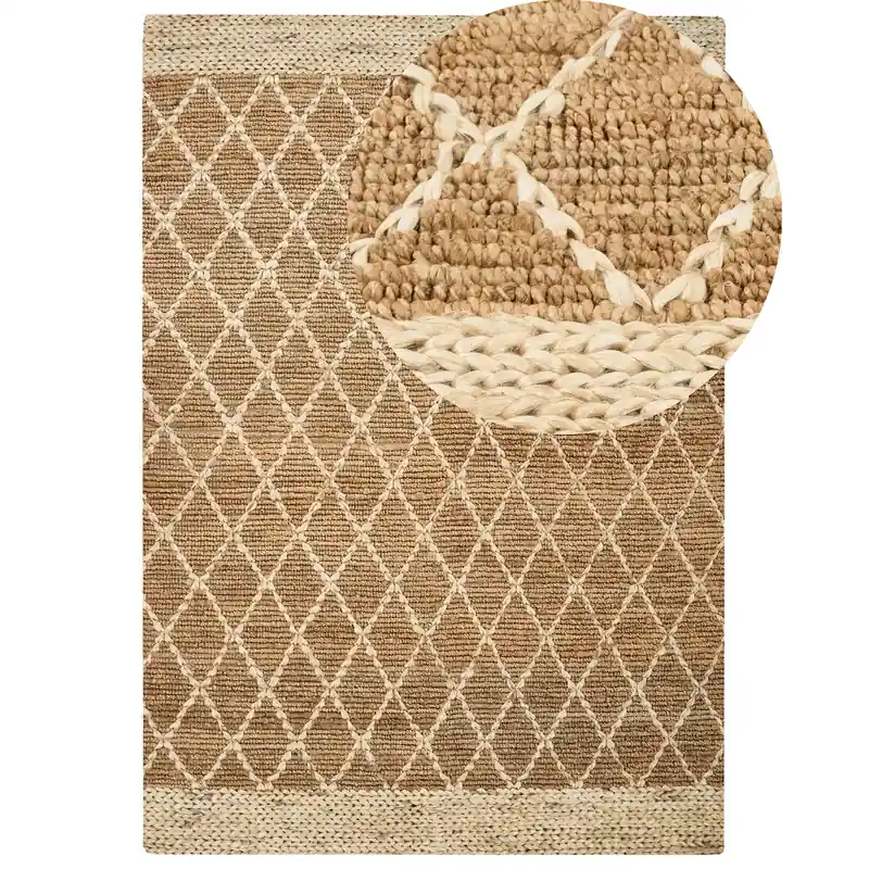 ZORAVA - Laagpolig vloerkleed - Beige - 160 x 230 cm - Jute Direct Beschikbaar