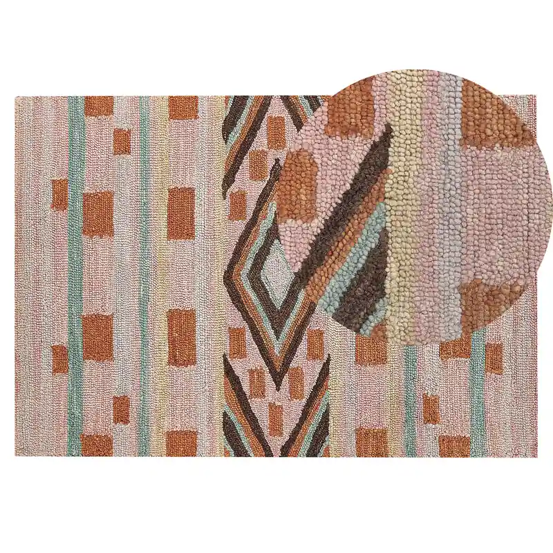 YOMRA - Vloerkleed - Multicolor - 140 x 200 cm - Wol Merkproduct