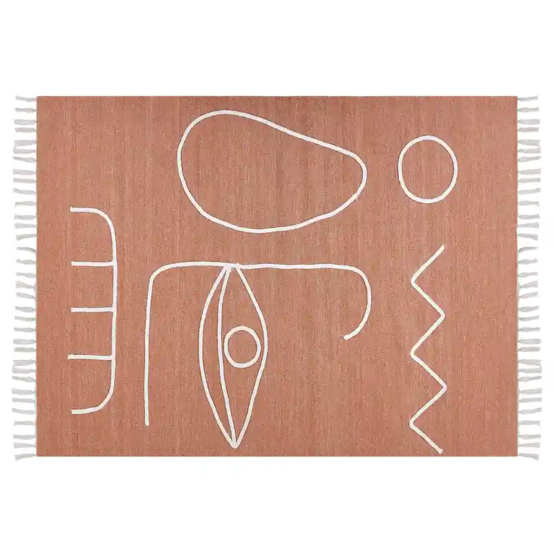 YAVU - Modern vloerkleed - Lichtrood - 140 x 200 cm - Polyester Voordeelprijs