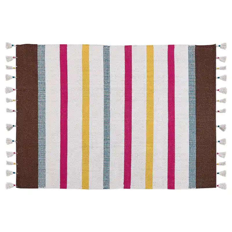 Actieprijs HISARLI - Vloerkleed - Multicolor - 160 x 230 cm - Katoen