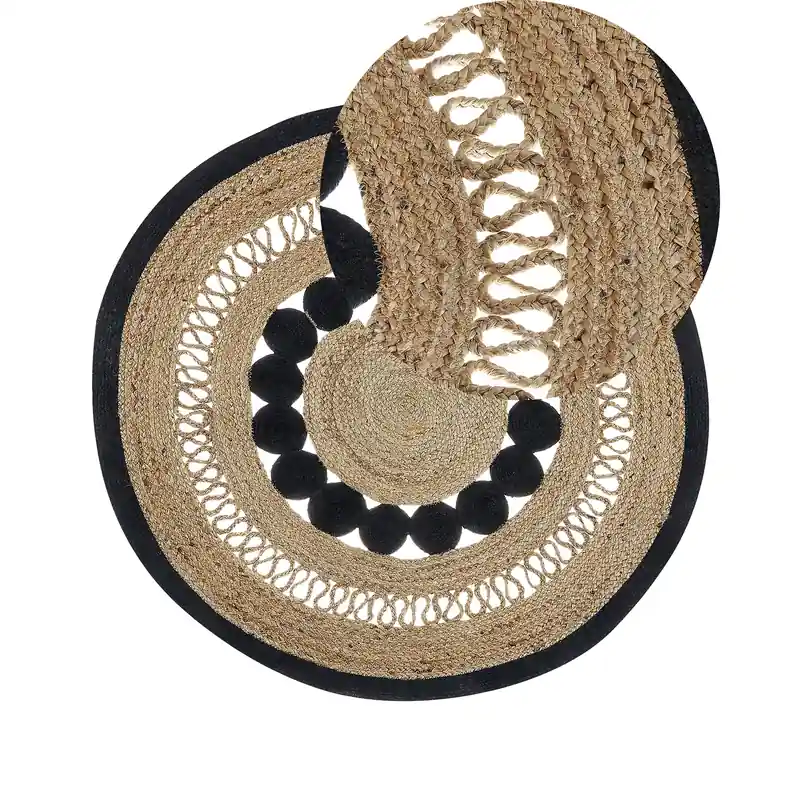 YOZGAT - Laagpolig vloerkleed - Beige - 120 cm - Jute Bestseller