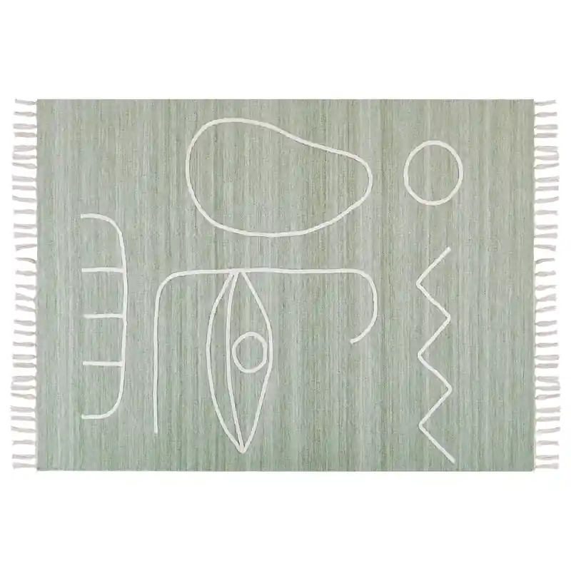 YAVU - Vloerkleed - Lichtgroen - 140 x 200 cm - Polyester Op = Op