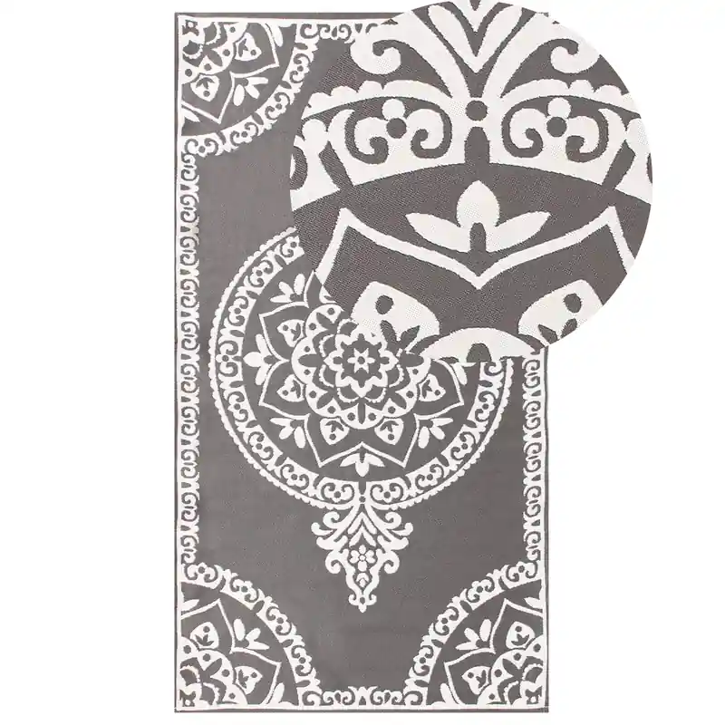 Aanbieding KOHIMA - Tuintapijt - Grijs - 80 x 150 cm - Polypropyleen