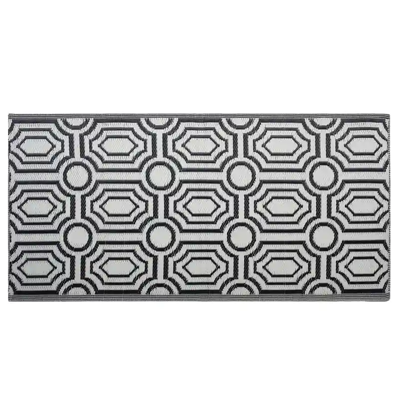 Voordeelprijs BIDAR - Outdoor kleed - Zwart - 90 x 180 cm - Polypropyleen