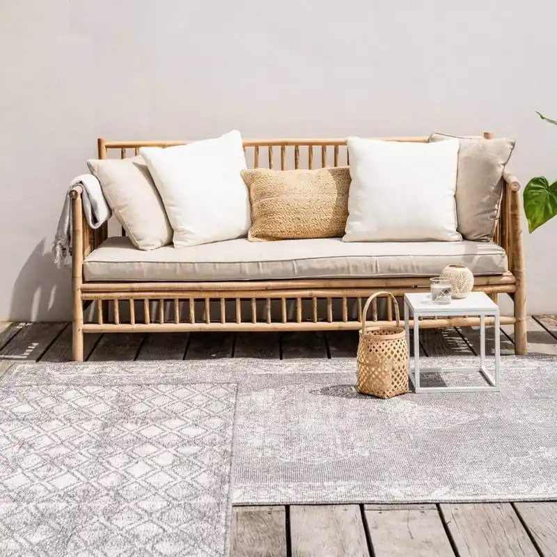 Buiten vloerkleed Sage - Grijs - dubbelzijdig - EVA Interior - Polypropyleen - 200 x 290 cm - (L) Wereldwijde Verzending