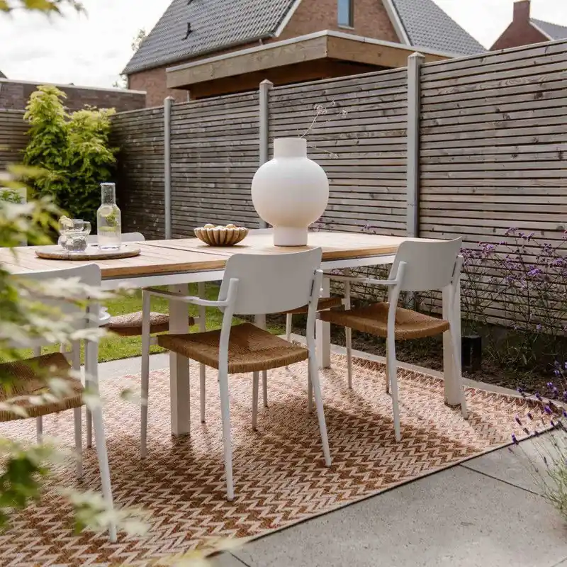 Garantie Inbegrepen Buitenkleed Ibiza Elay Jute Beige - Polypropyleen