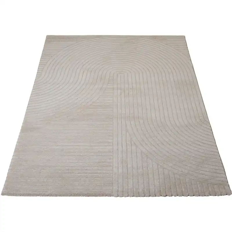 Ambachtelijk Vloerkleed Ella Beige 160 x 230 cm