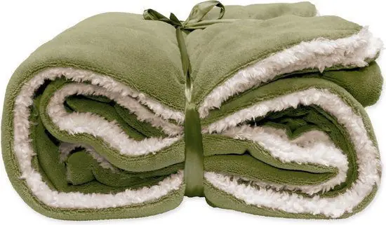 Plaid lars 200x150 cm tea green Weekendaanbieding