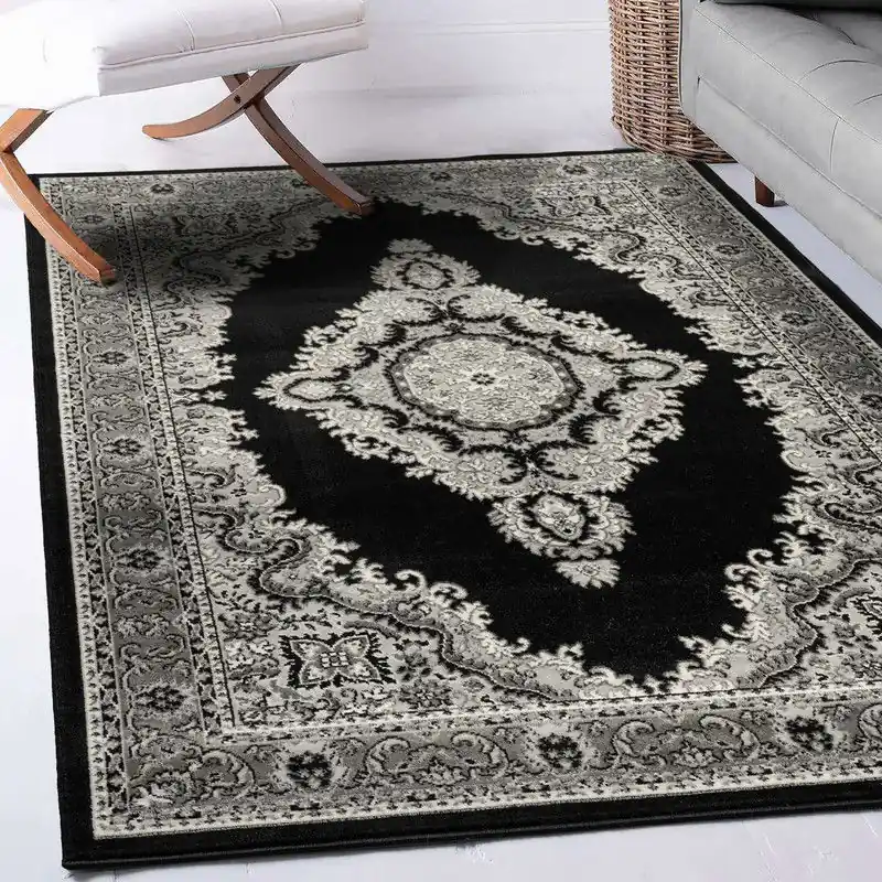Limited Edition Klassiek vloerkleed - Skazar Zwart/Grijs - 280 X 380 CM