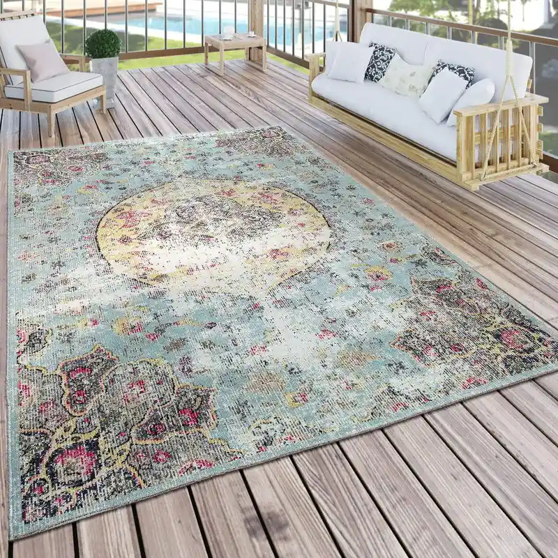 Binnen en Buitenkleed Artalli - Klassiek Vintage - Multi / Blauw - 160x220 cm Modern