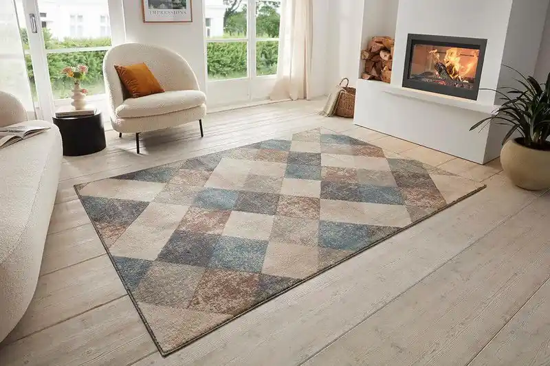 Modern vloerkleed - Bakke Crème/Multi - 160 X 235 CM Modern