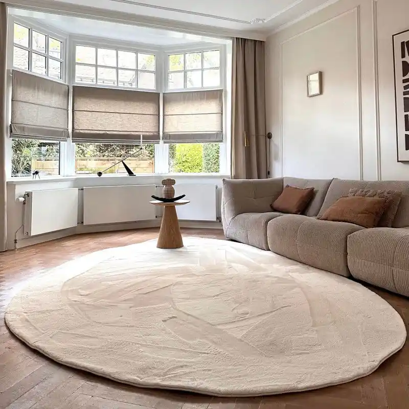 Organisch zacht hoogpolig vloerkleed Lux creme Wit; Creme - Polyester - 240 x 330 cm - (XXL) Flitsaanbieding