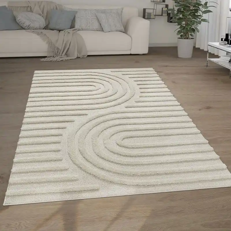 Laagpolig Vloerkleed - Gen Japandi - Creme - 230x330 cm Tijdelijk Beschikbaar