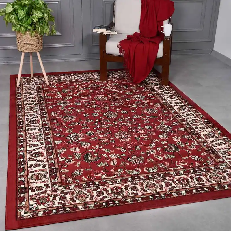 Rechtstreeks Van De Fabrikant Klassiek vloerkleed - Skazar Oosters Motief Rood - 200 X 290 CM