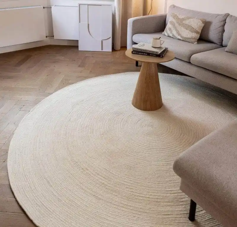 Meest Verkocht Rond wollen vloerkleed Gapo wit - Rond 220 Ø - (XL)