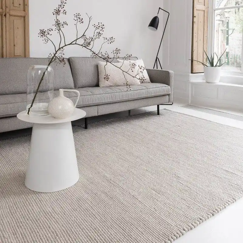 Wollen Vloerkleed Ivoor wit Vik Wit; Creme - 240 x 340 - (XL) Seizoensaanbieding