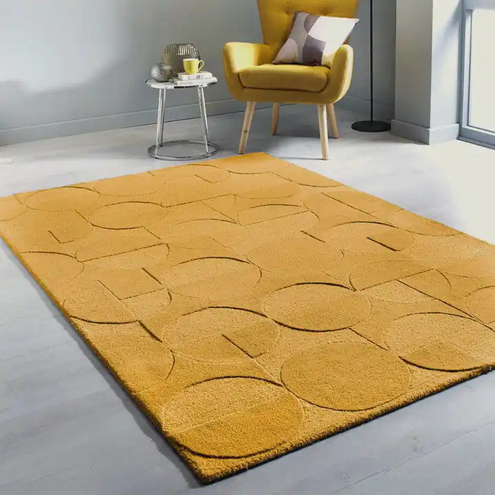 Modern Wollen vloerkleed - Gigi Okergeel - 160 X 230 CM Op = Op