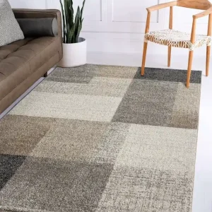 Belos Modern Beige vloerkleed - Geblokt - 160 X 220 CM Betrouwbaar