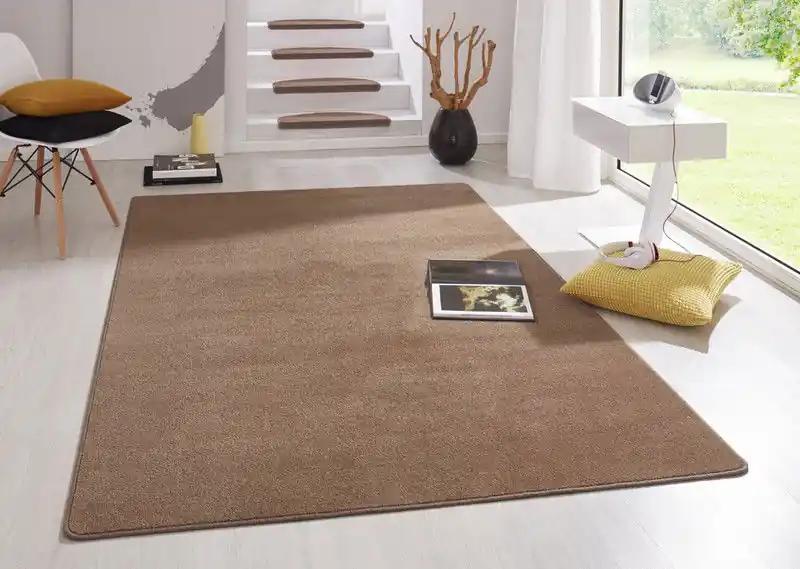 Uni Laagpolig Effen Vloerkleed - Fancy - Bruin - 160x240 cm Limited Edition