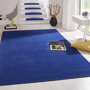 Uni Laagpolig Effen Vloerkleed - Fancy - Blauw - 160x240 cm Beperkt Aanbod