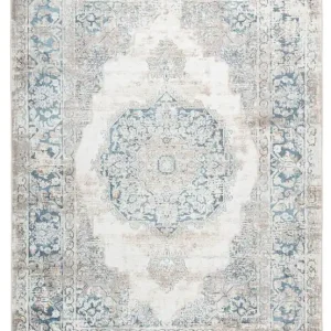 Ambachtelijk Paris Vintage Blauw vloerkleed - Medaillon - 200 X 290 CM