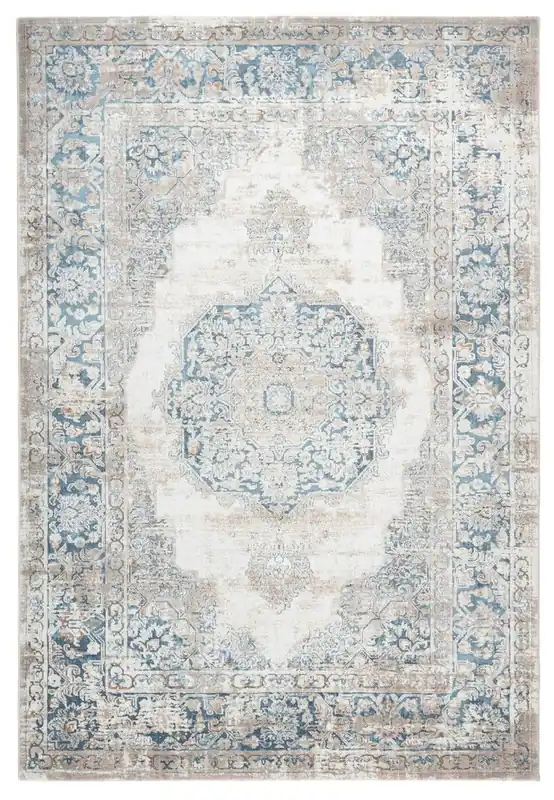Ambachtelijk Paris Vintage Blauw vloerkleed - Medaillon - 200 X 290 CM