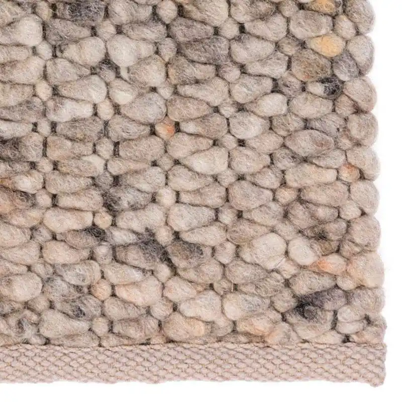 wollen vloerkleed firenze 22 de munk carpets Taupe - 200 x 300 cm - (L) Koop Vandaag