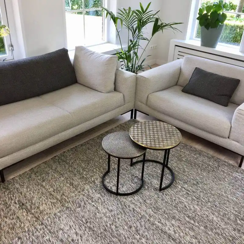 Shop Nu Wollen vloerkleed Antraciet - Cobble Stone Grijs/Antraciet; Antraciet; Zwart - 140 x 200 cm - (S)
