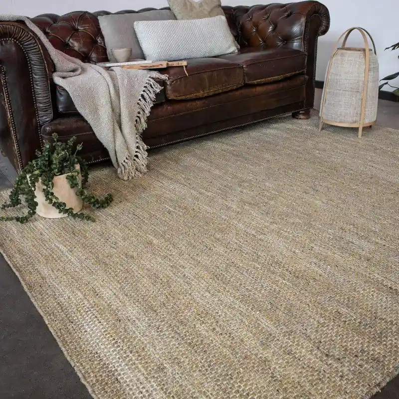 Garantie Inbegrepen Vloerkleed Gerecycled Materiaal Ciro Geel/Naturel op=op - Gerecycled-materiaal - 240 x 340 - (XL)