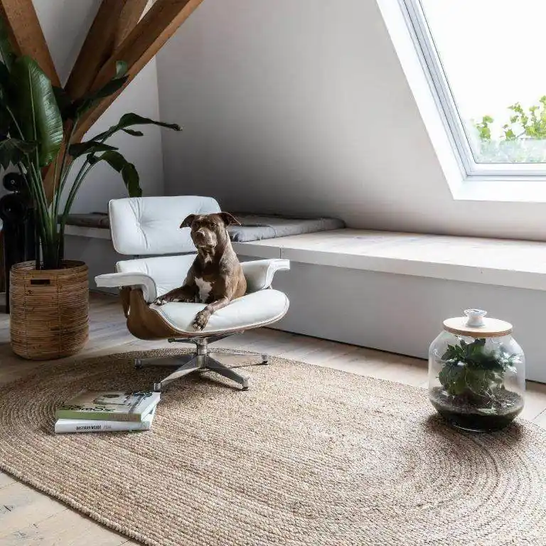 Dagaanbieding Ovaal vloerkleed Jute Naturel Beige - 150 x 240 cm - (M)