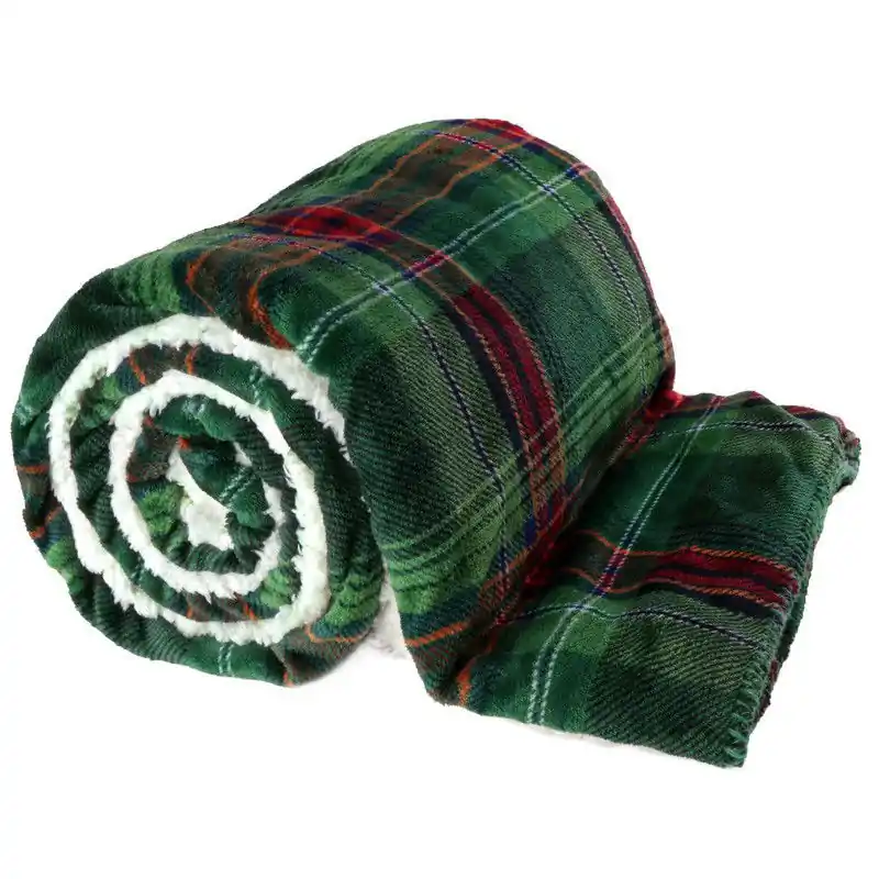 Plaid larsson l150 b200 donkergroen Nieuw