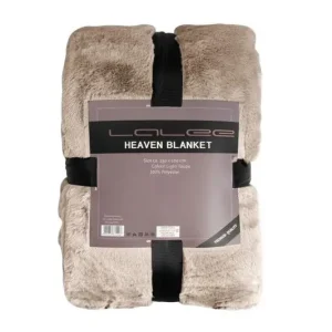Wereldwijde Verzending Heaven Soft Plaid- Fluffy Deken - Hoogpolig, 100% Polyester, Super Soft Touch - Licht Taupe- 150x200 CM