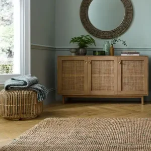 Jute Vloerkleed Boucle Naturel / Groen - 200x290 cm Bulkbestelling