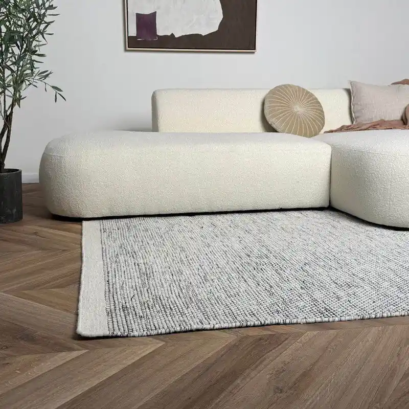 Wollen vloerkleed Taff wit/zwart - Interieur05 wit; zwart - 200 x 290 cm - (L) Topkwaliteit