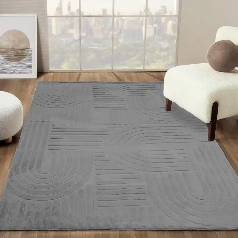 Betrouwbaar Japandi vloerkleed – Eve Grijs - 230x330 cm