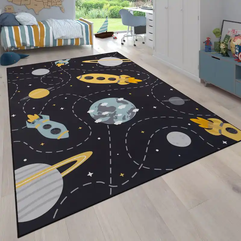 Topkwaliteit Kindervloerkleed - Binola - Grijs - 160x220 cm