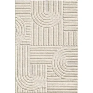 Laagpolig vloerkleed Arte - Japandi Stijl - Creme - 160x230 cm Seizoensaanbieding